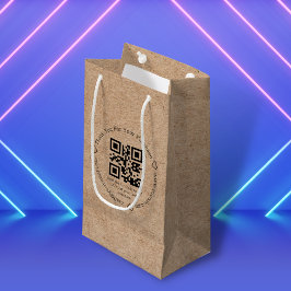 elegante minimalis danke für business qr code kraf kleine geschenktüte