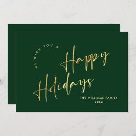 Elegante Minimalistisch Golden Christmas Gruß Feiertagskarte