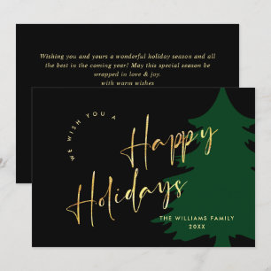 Elegante Minimalistisch Golden Christmas Gruß Feiertagskarte