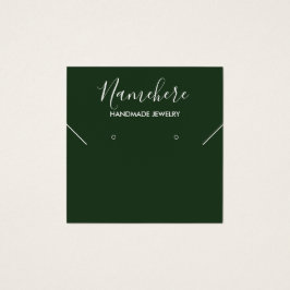 Elegante, minimalistisch grüne Ohrring-Grafikkarte