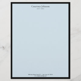 Elegante Minimalistisch Luxus Boutique Schwarz/Bla Briefbogen