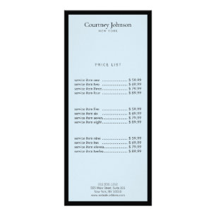 Elegante Minimalistisch Luxus Boutique Schwarz/Bla Werbekarte