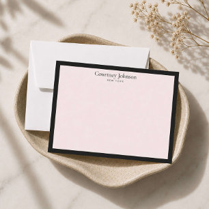 Elegante Minimalistisch Luxus Boutique Schwarz/Ros Mitteilungskarte