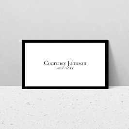 Elegante Minimalistisch Luxus Boutique Schwarz/Wei Visitenkarte