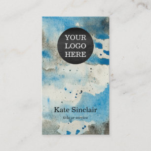 Elegante Minimalistisch-Moderne Logo Wasserfarbe Visitenkarte