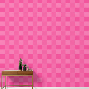 Elegante Minimalistisch rosa karierte Quadrate Tapete