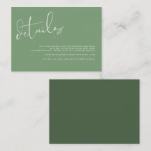 Elegante Minimalistisch Sage Green Wedding Details