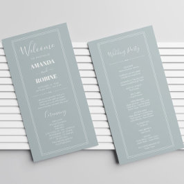 Elegante Minimalistisch-schicke Hochzeitsprogramme