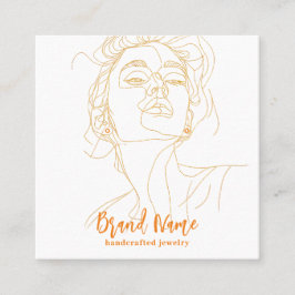 Elegante Minimalistisch Zeichnend Earring Display  Quadratische Visitenkarte