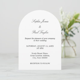 Elegante Minimalistische Arch Wedding Einladung