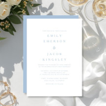 Elegante minimalistische blaue Hochzeit 