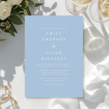 Elegante minimalistische blaue Hochzeit