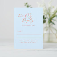 Elegante minimalistische blaue orange Kalligrafie