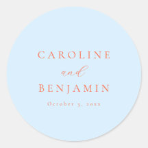 Elegante minimalistische blaue orange Kalligrafie 