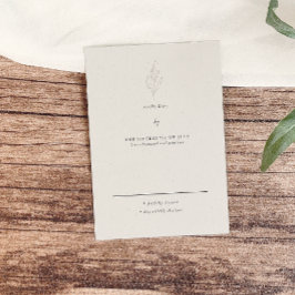 Elegante Minimalistische Blumenhochzeit RSVP Karte