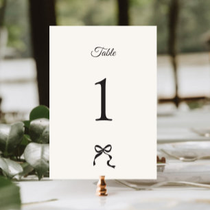 Elegante Minimalistische Bogen-Hochzeit Tischnummer