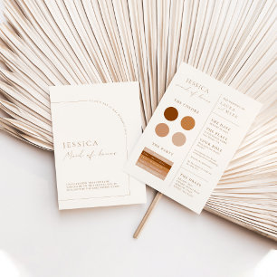 Elegante Minimalistische Boho Trauzeugin Info Card Einladung