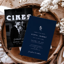 Elegante Minimalistische Botanische Foto Hochzeit