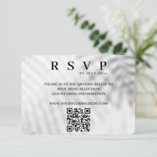 Elegante minimalistische botanische Hochzeit RSVP Karte