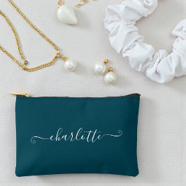 Elegante minimalistische Brautjungfer Name | Tiefe Zubehörtasche