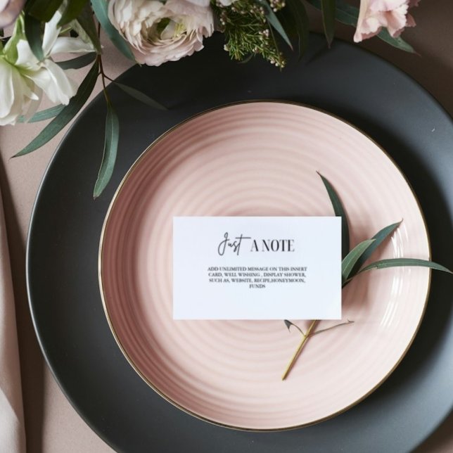 Elegante minimalistische Brautparty-Display-Karte Begleitkarte (Von Creator hochgeladen)