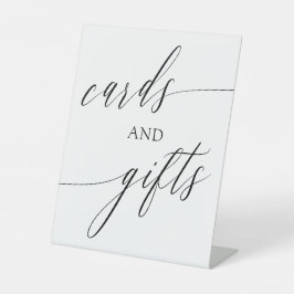 Elegante Minimalistische Calligrafy Cards Hochzeit Sockelschild