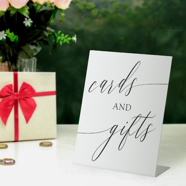 Elegante Minimalistische Calligrafy Cards Hochzeit Sockelschild (Von Creator hochgeladen)