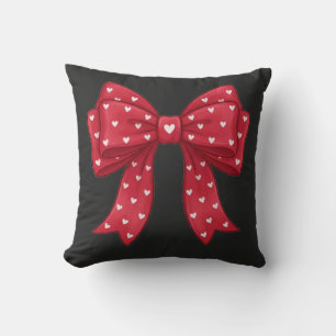 Elegante minimalistische Coquette-Rote Schleife mi Kissen