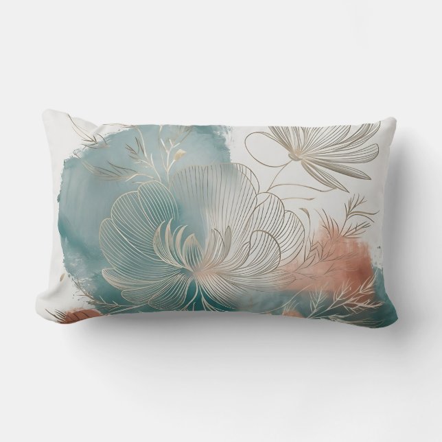 Elegante Minimalistische Cosmo Line Kunst, Dichtun Kissen Für Draußen (Vorderseite)