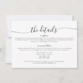 Elegante Minimalistische Details zur Hochzeit Einladung