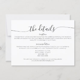 Elegante Minimalistische Details zur Hochzeit Einladung