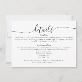 Elegante Minimalistische Details zur Hochzeit Einladung