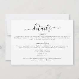 Elegante Minimalistische Details zur Hochzeit Einladung