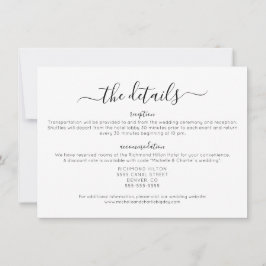 Elegante Minimalistische Details zur Hochzeit Einladung