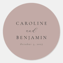 Elegante Minimalistische Dusty Mauve Calligraphy W