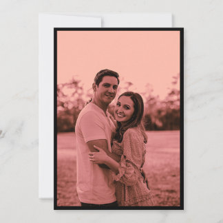 Elegante minimalistische Dusty Rose Foto Save-the- Save The Date