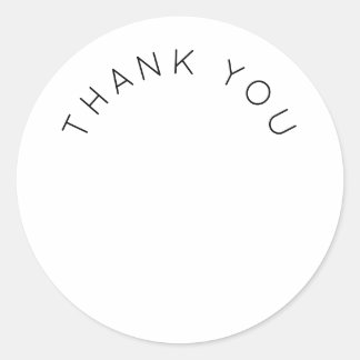 Elegante Minimalistische Einfache Brautparty Danke Runder Aufkleber
