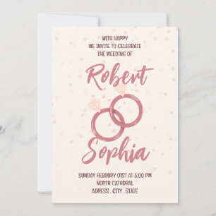 Elegante Minimalistische Einladung zur Hochzeit