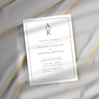 Elegante Minimalistische Einladung zur Hochzeit
