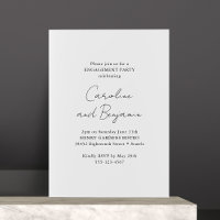 Elegante Minimalistische Engagement Party White