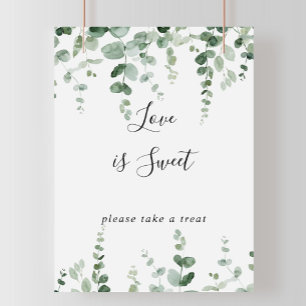 Elegante Minimalistische Eukalyptus-Liebe ist ein Poster