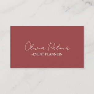 Elegante Minimalistische Eventplanungs-Visitenkart Visitenkarte