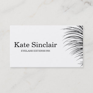 Elegante minimalistische Eyelash-Erweiterungen Visitenkarte