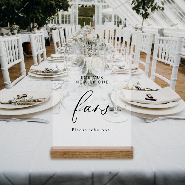 Elegante Minimalistische Fans der ersten Ehe aus H Acrylschild (Von Creator hochgeladen)