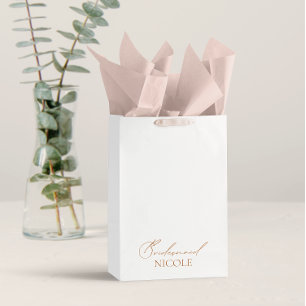 Elegante Minimalistische Favoriten der White Bride Mittlere Geschenktüte
