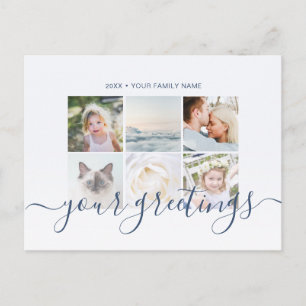 Elegante Minimalistische Foto-Grüße Postkarte
