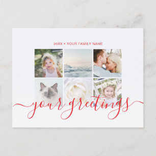 Elegante Minimalistische Foto-Grüße Postkarte