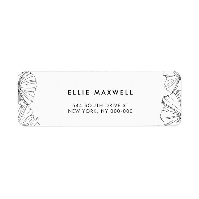 Elegante minimalistische Ginkgo Biloba Rücksendead (Vorne)