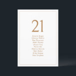 Elegante Minimalistische Gold Seating Chart Tischn<br><div class="desc">Diese individuell anpassbare Seating Chart Card ist für die Koordination mit unserer Minimalistischen Hochzeitskollektion konzipiert und verfügt über ein modernes Skript mit minimalistischem Layout. Ideal für jede Jahreszeit. Um vorzeitige Änderungen vorzunehmen,  wählen Sie Personalisieren -> Bearbeiten mit dem Entwurfstool.</div>