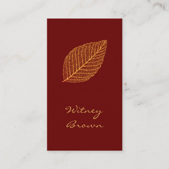 Elegante, minimalistische, goldene Visitenkarte (Vorderseite)